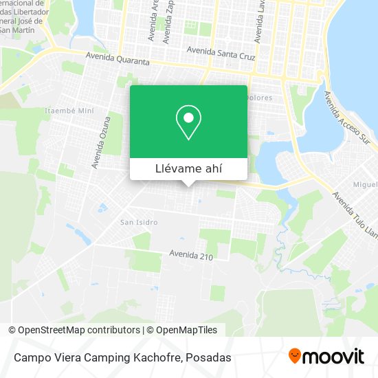 Mapa de Campo Viera Camping Kachofre