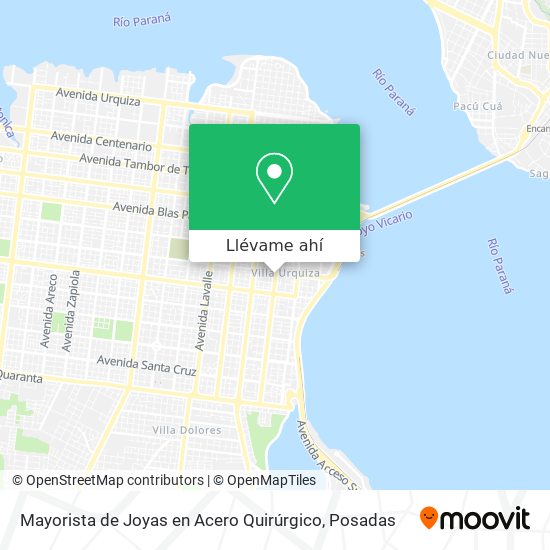 Mapa de Mayorista de Joyas en Acero Quirúrgico