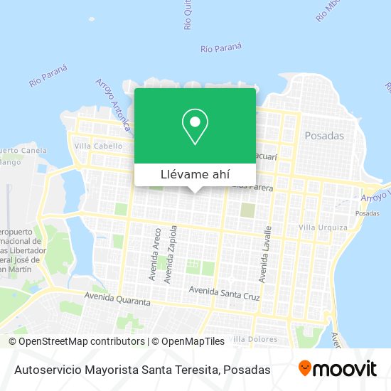 Mapa de Autoservicio Mayorista Santa Teresita