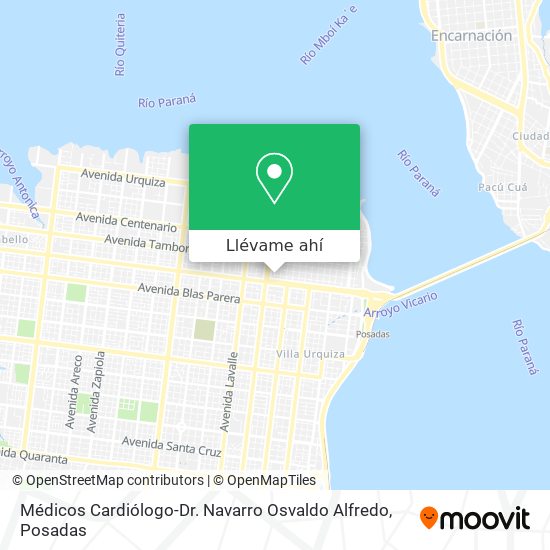 Mapa de Médicos Cardiólogo-Dr. Navarro Osvaldo Alfredo