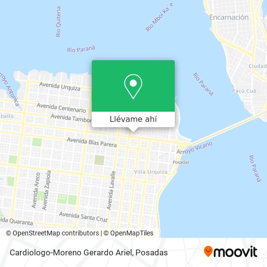 Mapa de Cardiologo-Moreno Gerardo Ariel