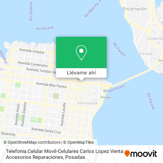 Mapa de Telefonia Celular Movil-Celulares Carlos Lopez Venta Accesorios Reparaciones