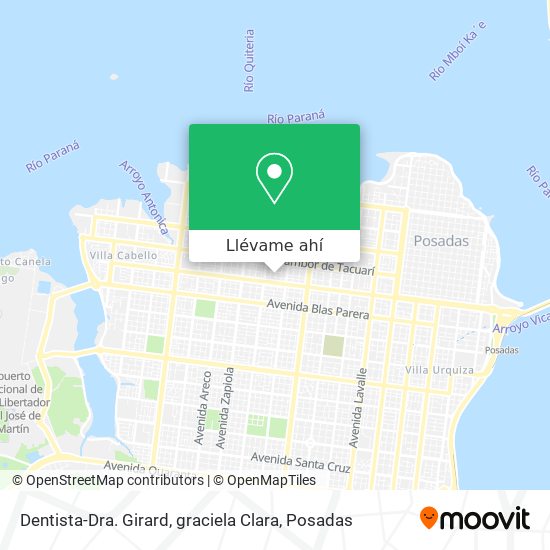 Mapa de Dentista-Dra. Girard, graciela Clara
