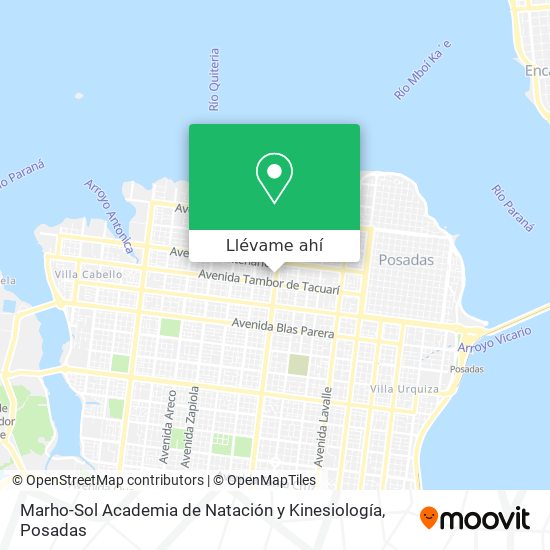 Mapa de Marho-Sol Academia de Natación y Kinesiología