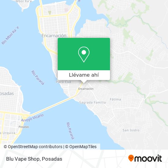 Mapa de Blu Vape Shop