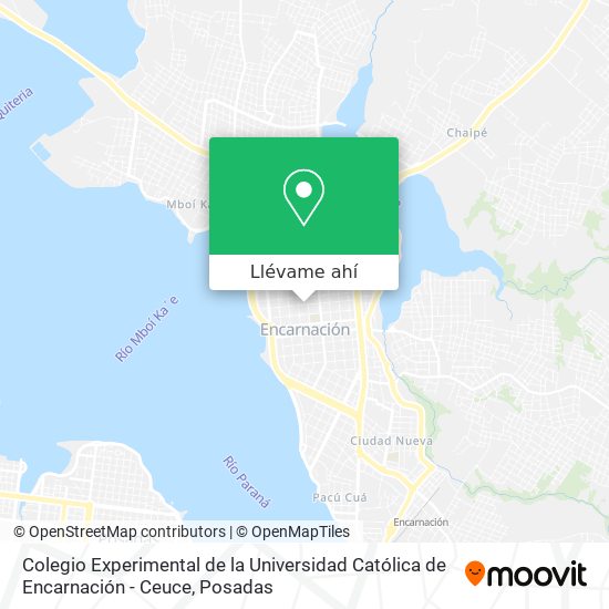 Mapa de Colegio Experimental de la Universidad Católica de Encarnación - Ceuce