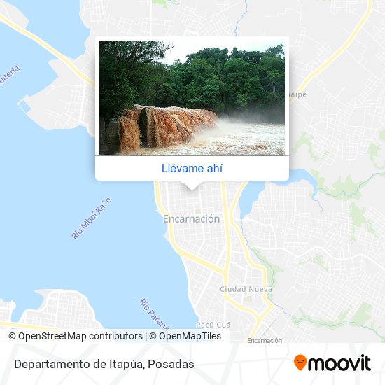 Mapa de Departamento de Itapúa