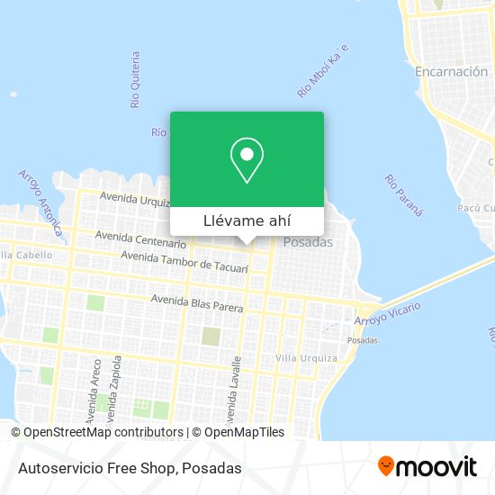 Mapa de Autoservicio Free Shop