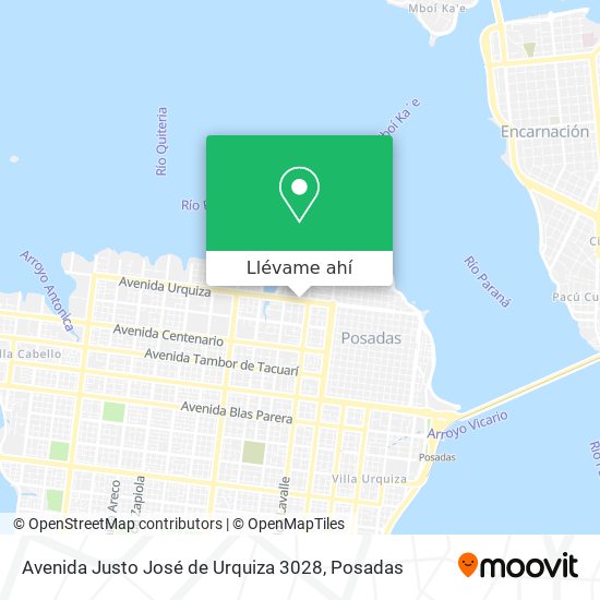Mapa de Avenida Justo José de Urquiza 3028