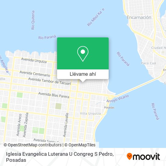 Mapa de Iglesia Evangelica Luterana U Congreg S Pedro