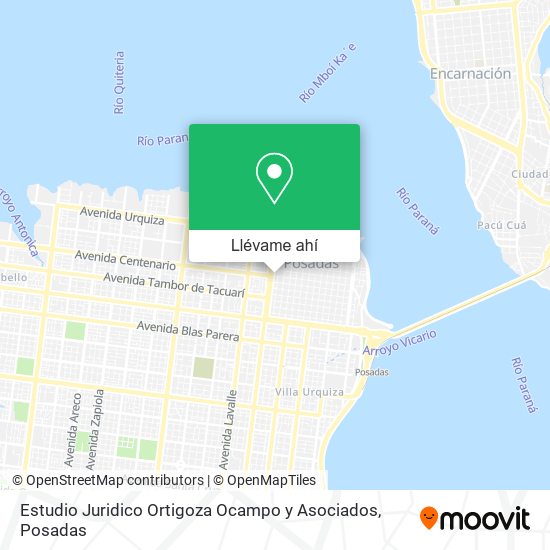 Mapa de Estudio Juridico Ortigoza Ocampo y Asociados