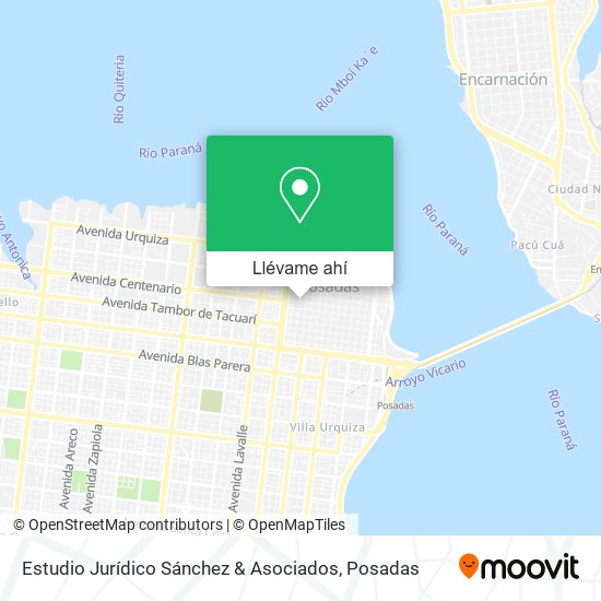 Mapa de Estudio Jurídico Sánchez & Asociados
