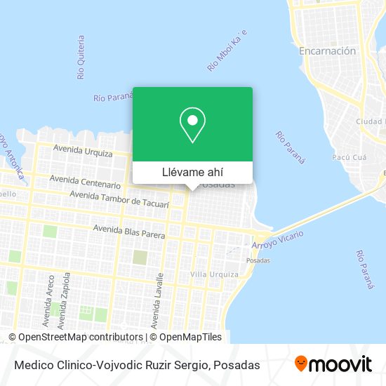 Mapa de Medico Clinico-Vojvodic Ruzir Sergio
