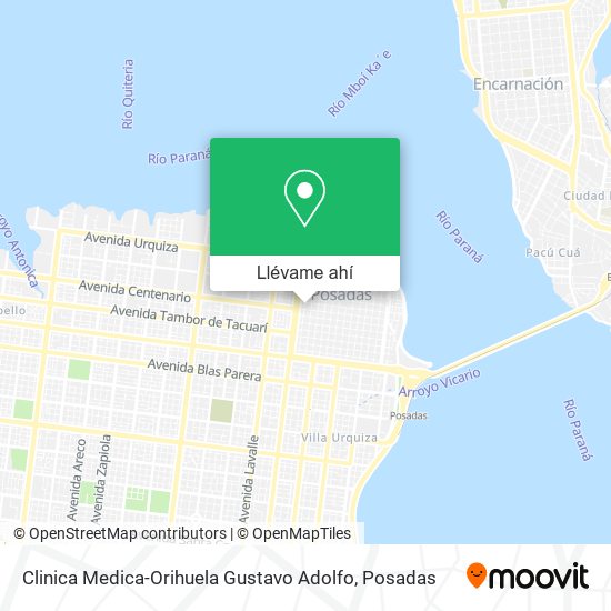 Mapa de Clinica Medica-Orihuela Gustavo Adolfo