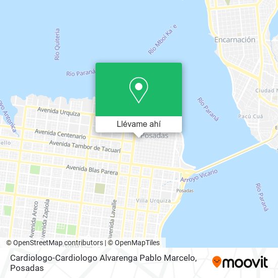 Mapa de Cardiologo-Cardiologo Alvarenga Pablo Marcelo