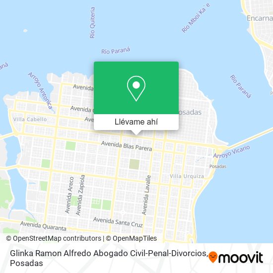 Mapa de Glinka Ramon Alfredo Abogado Civil-Penal-Divorcios