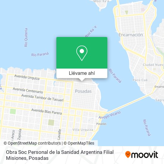 Mapa de Obra Soc Personal de la Sanidad Argentina Filial Misiones