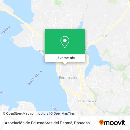 Mapa de Asociación de Educadores del Paraná