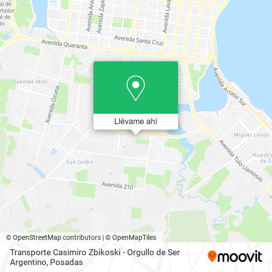 Mapa de Transporte Casimiro Zbikoski - Orgullo de Ser Argentino