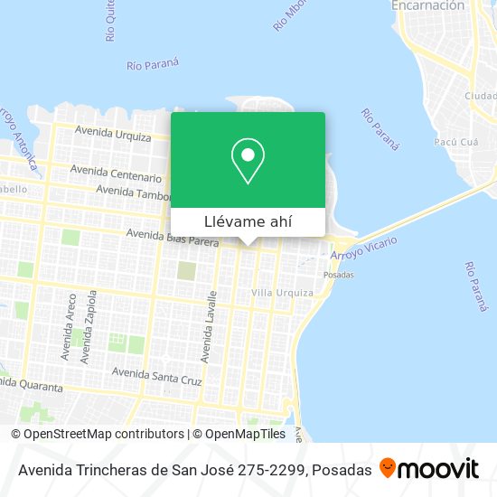 Mapa de Avenida Trincheras de San José 275-2299