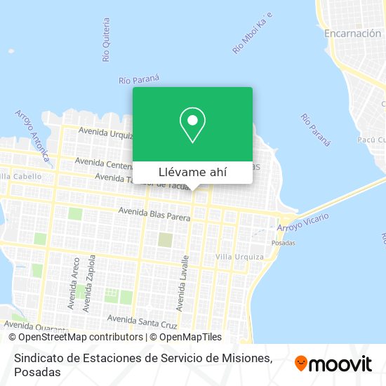 Mapa de Sindicato de Estaciones de Servicio de Misiones