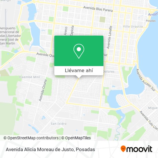 Mapa de Avenida Alicia Moreau de Justo