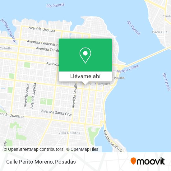 Mapa de Calle Perito Moreno