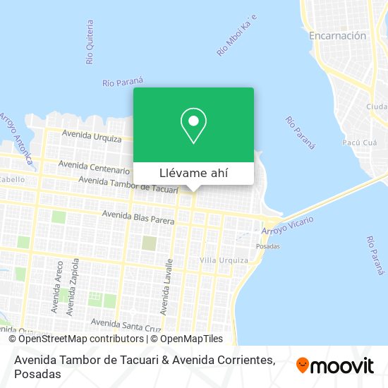 Mapa de Avenida Tambor de Tacuari & Avenida Corrientes