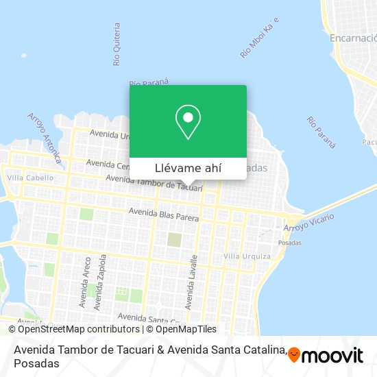 Mapa de Avenida Tambor de Tacuari & Avenida Santa Catalina