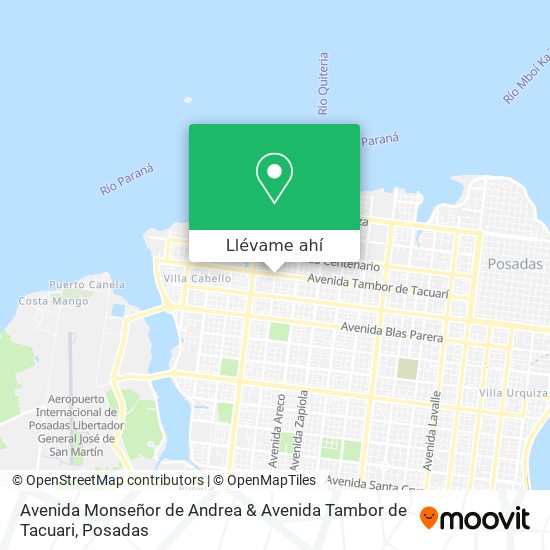 Mapa de Avenida Monseñor de Andrea & Avenida Tambor de Tacuari