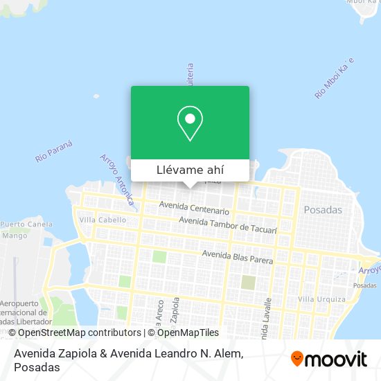 Mapa de Avenida Zapiola & Avenida Leandro N. Alem
