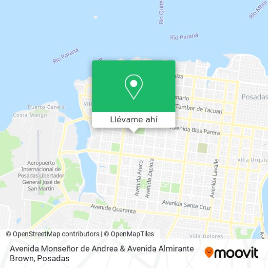 Mapa de Avenida Monseñor de Andrea & Avenida Almirante Brown