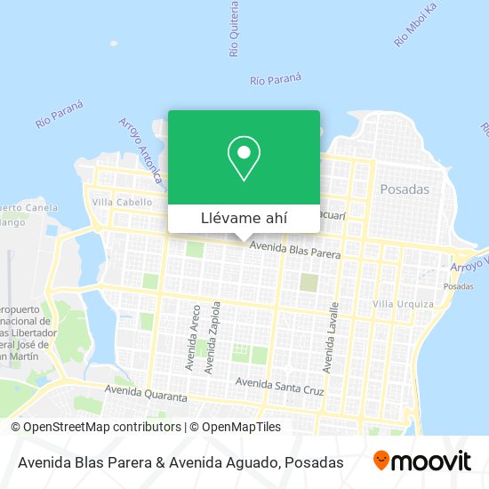 Mapa de Avenida Blas Parera & Avenida Aguado