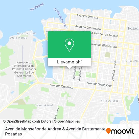 Mapa de Avenida Monseñor de Andrea & Avenida Bustamante