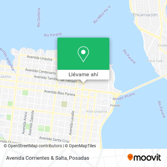 Mapa de Avenida Corrientes & Salta