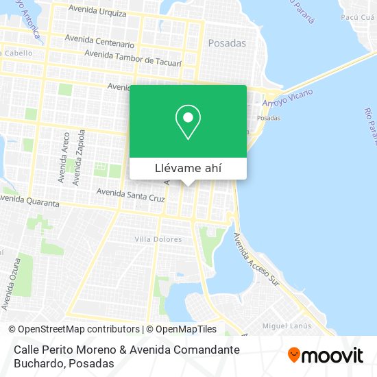 Mapa de Calle Perito Moreno & Avenida Comandante Buchardo