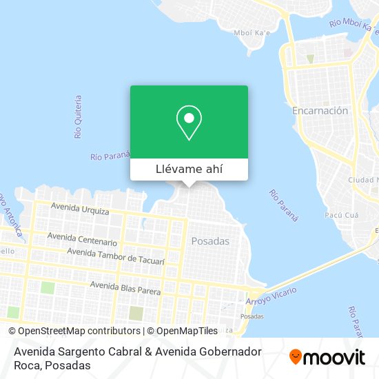 Mapa de Avenida Sargento Cabral & Avenida Gobernador Roca