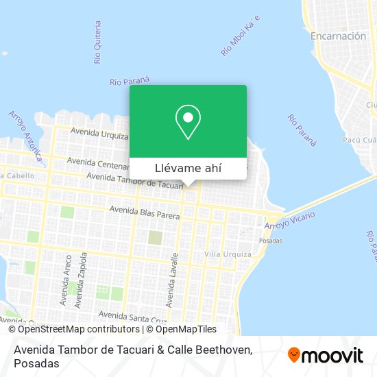 Mapa de Avenida Tambor de Tacuari & Calle Beethoven