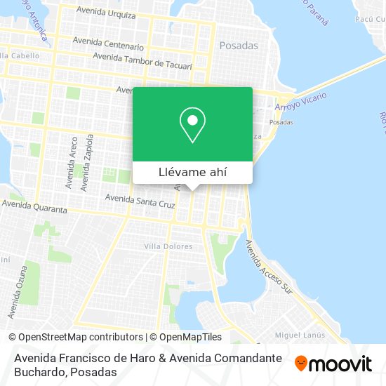 Mapa de Avenida Francisco de Haro & Avenida Comandante Buchardo