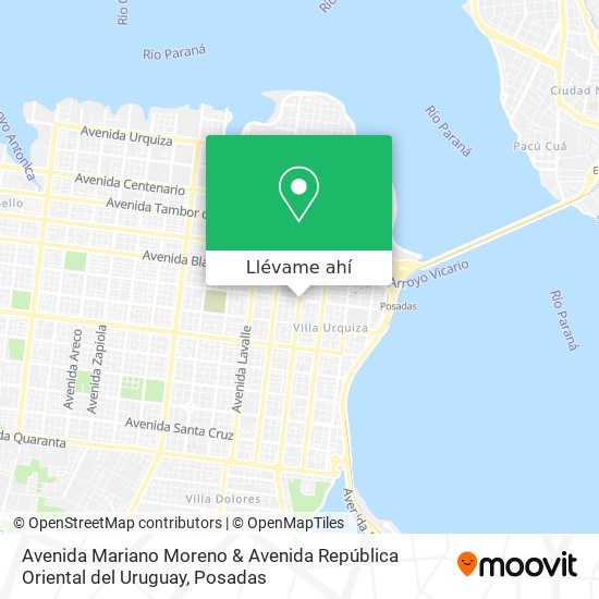 Mapa de Avenida Mariano Moreno & Avenida República Oriental del Uruguay