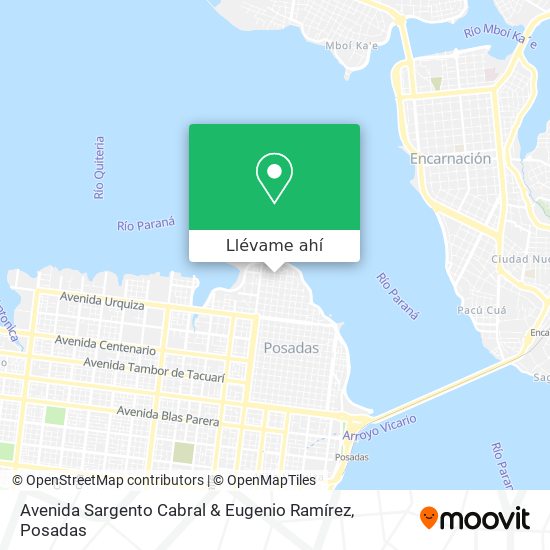 Mapa de Avenida Sargento Cabral & Eugenio Ramírez