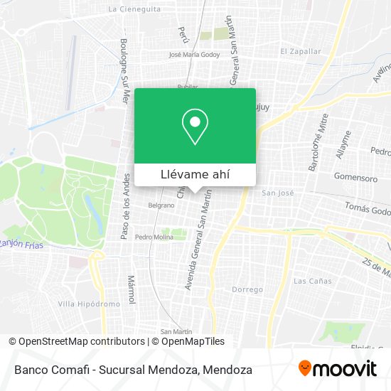 Mapa de Banco Comafi - Sucursal Mendoza