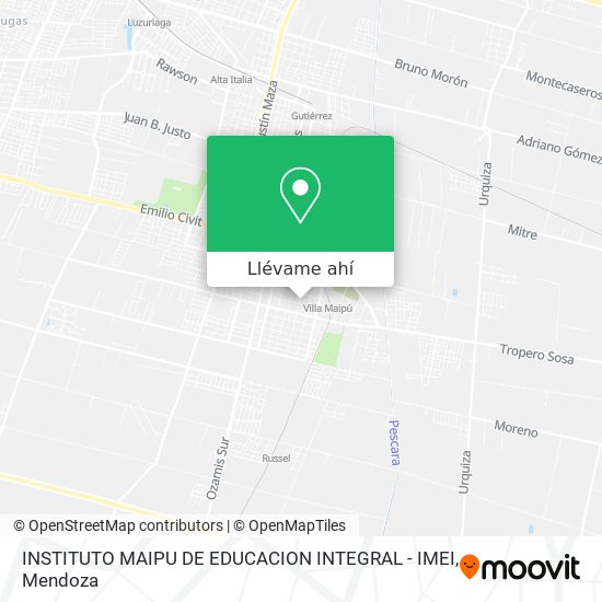 Mapa de INSTITUTO MAIPU DE EDUCACION INTEGRAL - IMEI