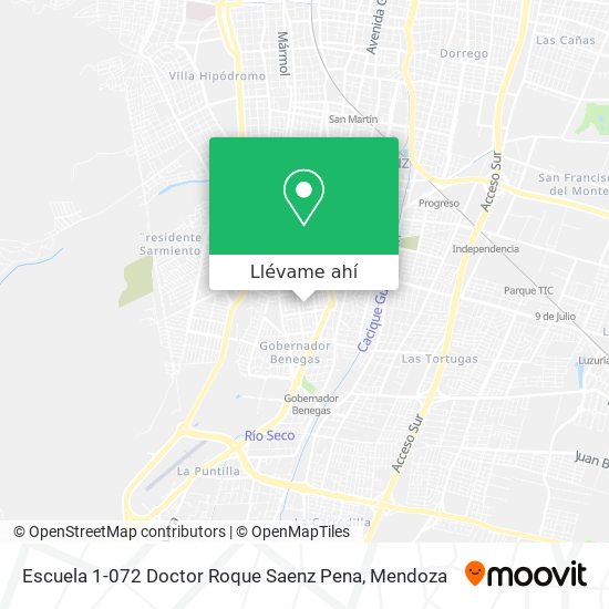 Mapa de Escuela 1-072 Doctor Roque Saenz Pena