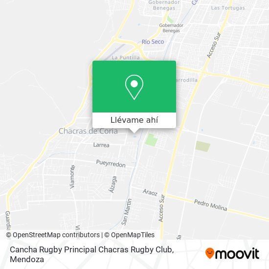Mapa de Cancha Rugby Principal Chacras Rugby Club