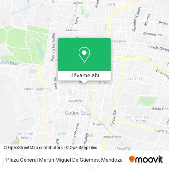 Mapa de Plaza General Martín Miguel De Güemes