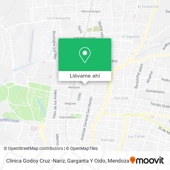 Mapa de Clínica Godoy Cruz -Nariz, Garganta Y Oído