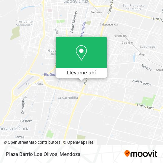 Mapa de Plaza Barrio Los Olivos
