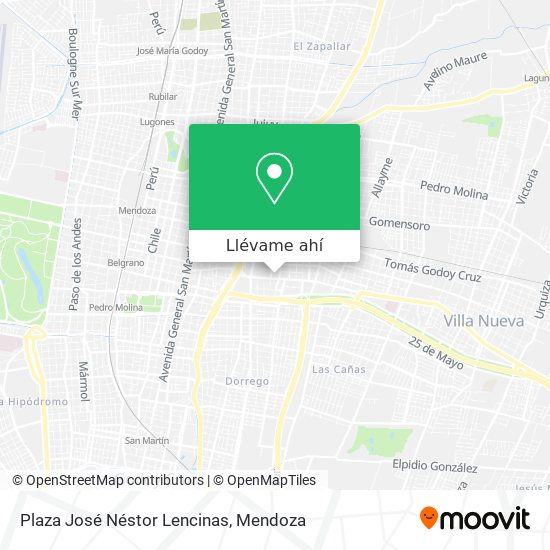 Mapa de Plaza José Néstor Lencinas