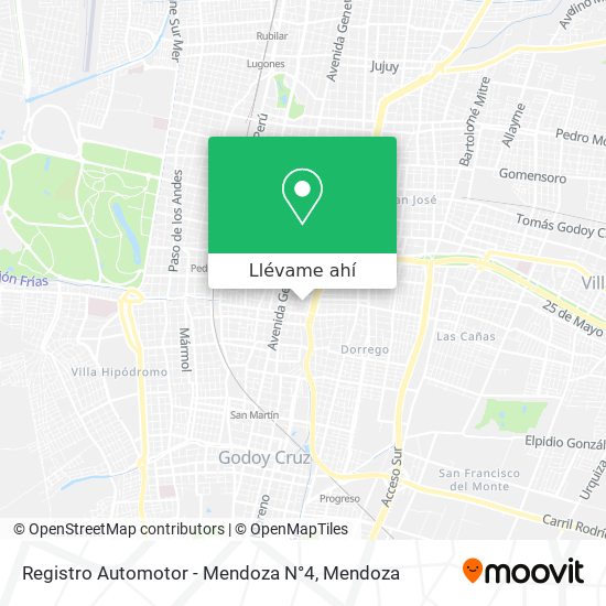 Mapa de Registro Automotor - Mendoza N°4